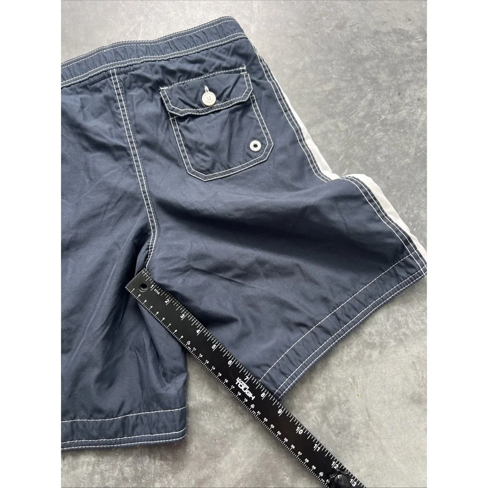 Abercrombie & Fitch Men's Swim Shorts Blue Drawstrings Pockets Size L